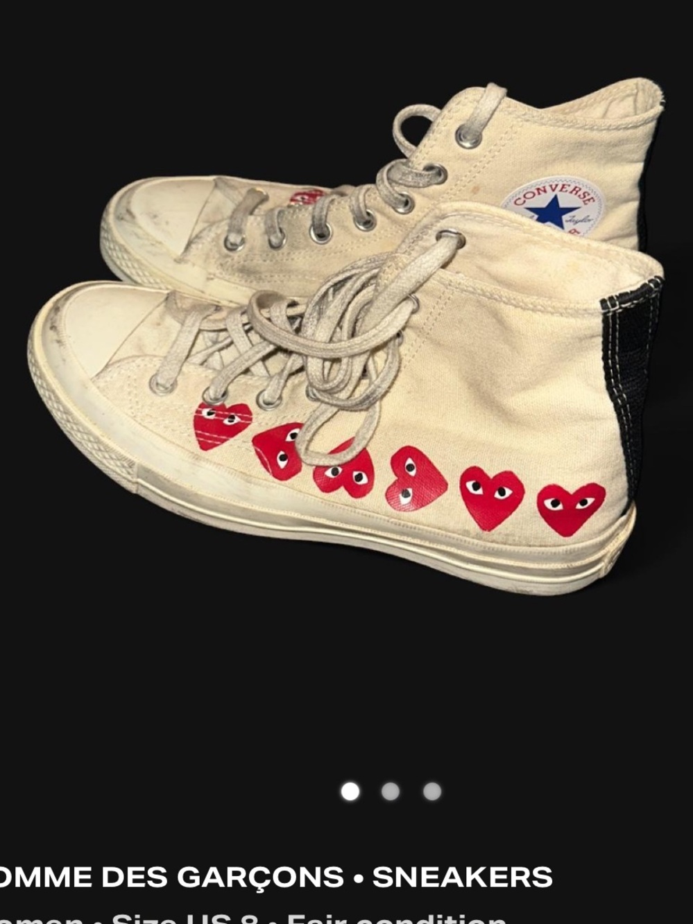 Comme Des Garçons High Top Cream Converse